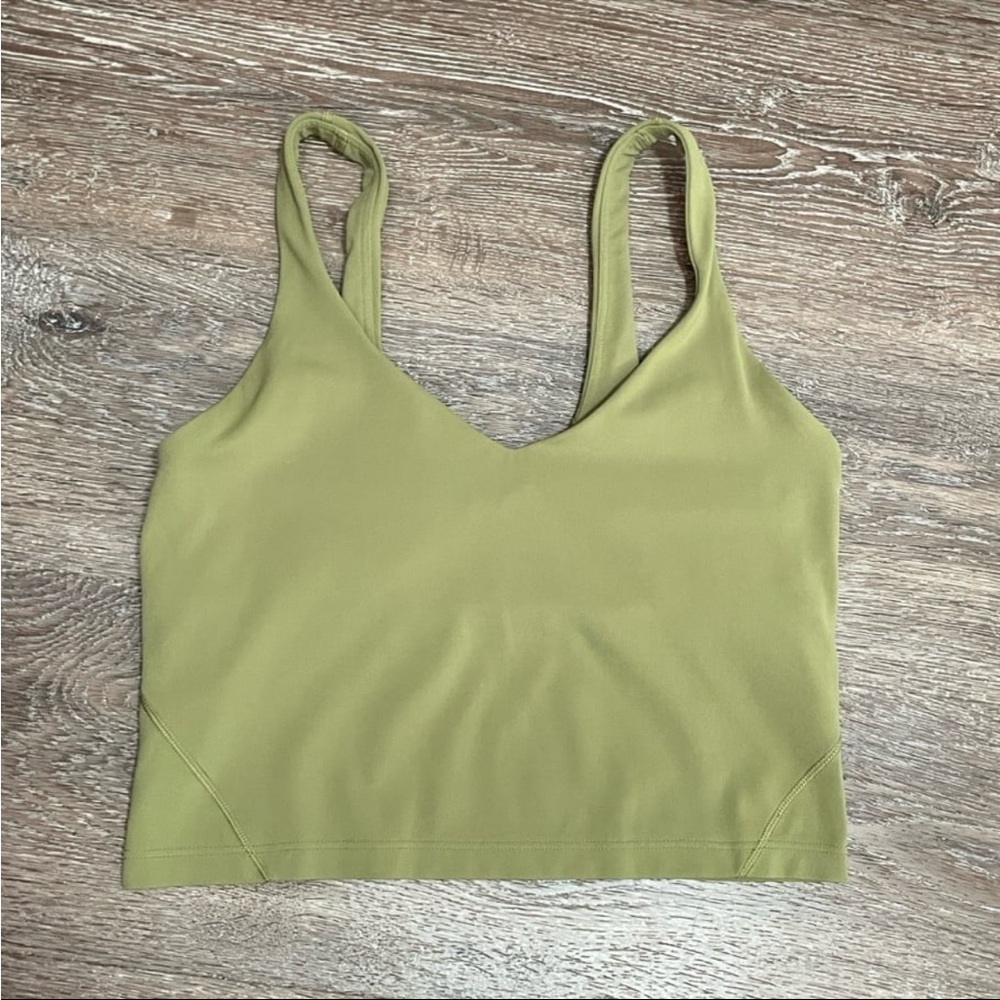EUC Lululemon Bronze Green Set. Size 6 - Picture 2 of 11